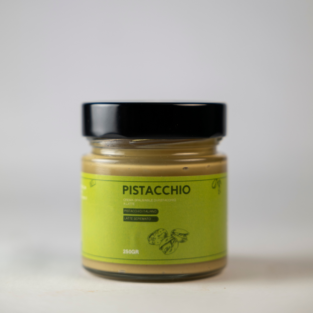 Panettone Artigianale 1kg al Pistacchio con Barattolo Crema al Pistacchio